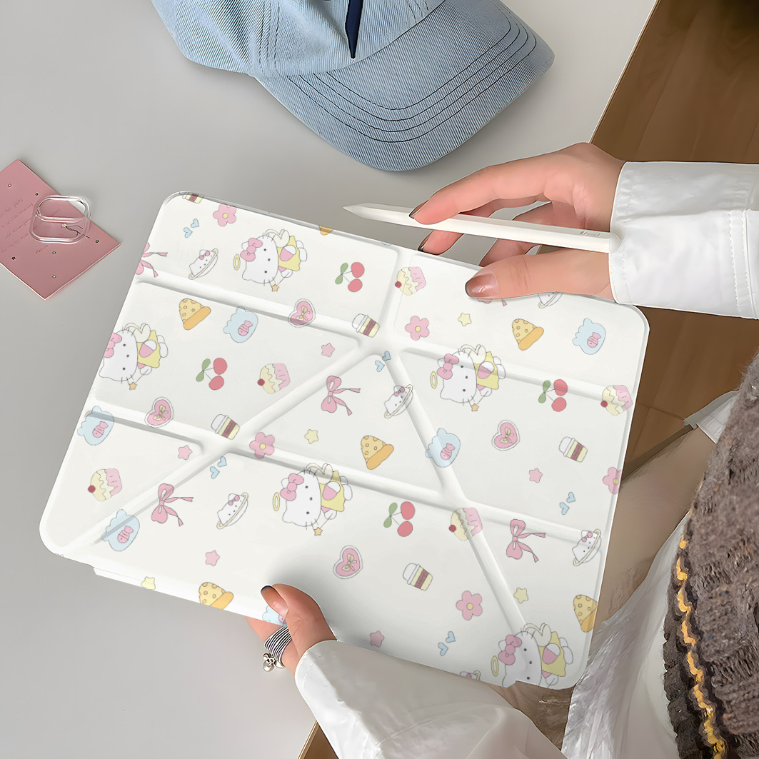 Pizza Fish Tank Kty Foldableing iPad Air6 Tablet 10/9/8 Generation A16 Protective Case Pro 11inch Mini7 Protective Case