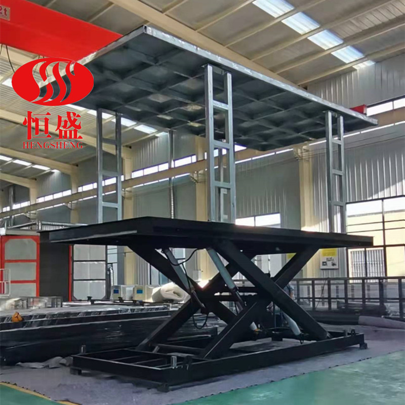 双层剪叉汽车升降机车库停车地藏式汽车升降平台双台面汽车举升机