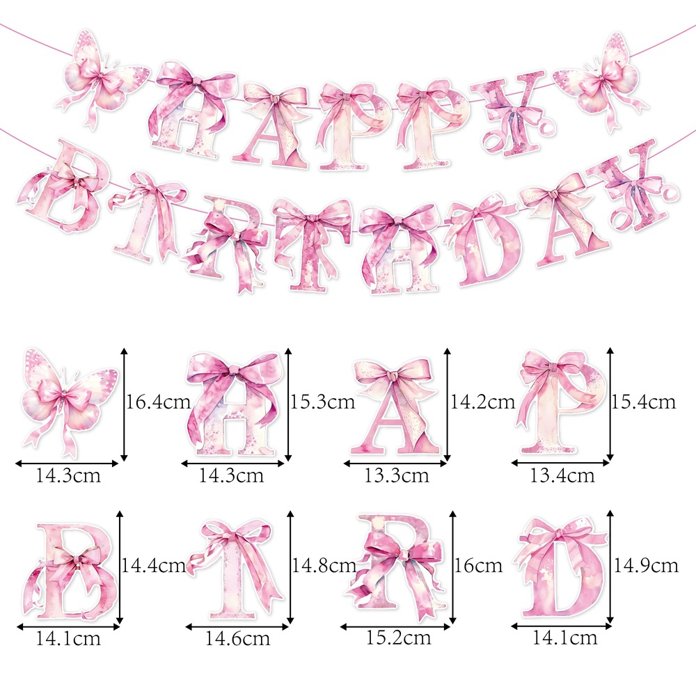 Nuevos productos transfronterizos fiesta de cumpleaños bandera de tirada chica cumpleaños arco rosa colgante espiral