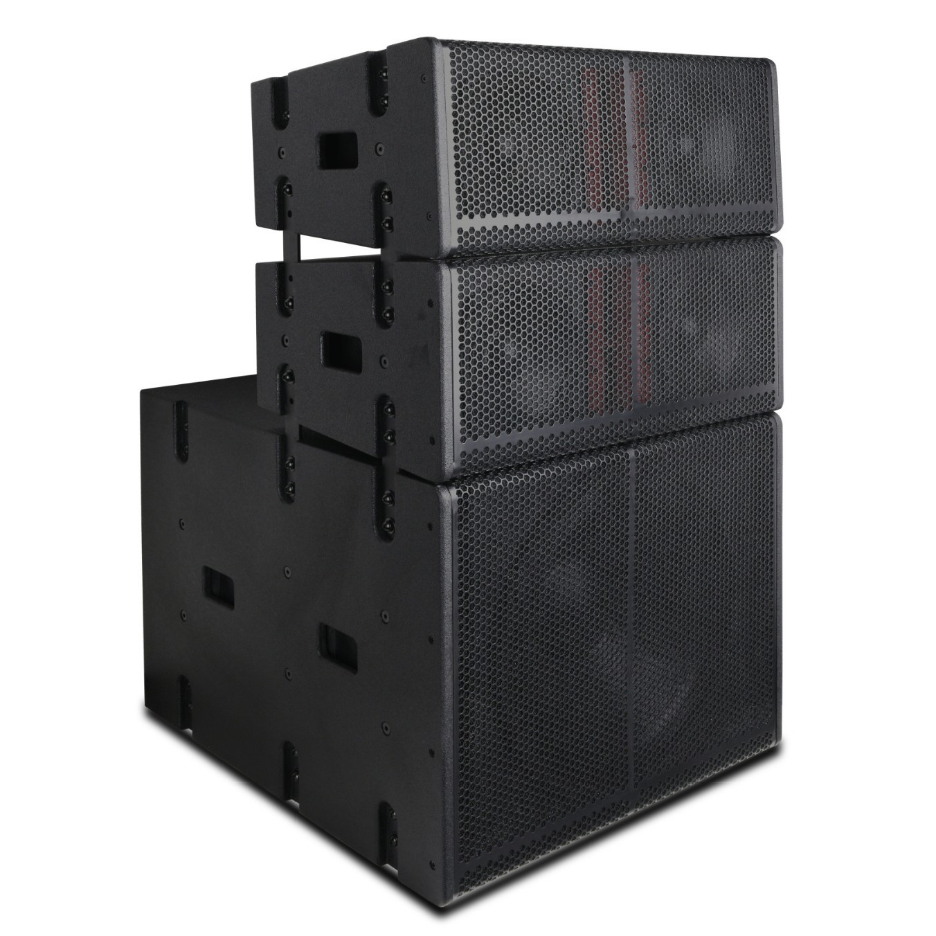 LA-208 doble 8 pulgadas más un solo 18 pulgadas de alta potencia profesional line array altavoz activo traje etapa audio boda