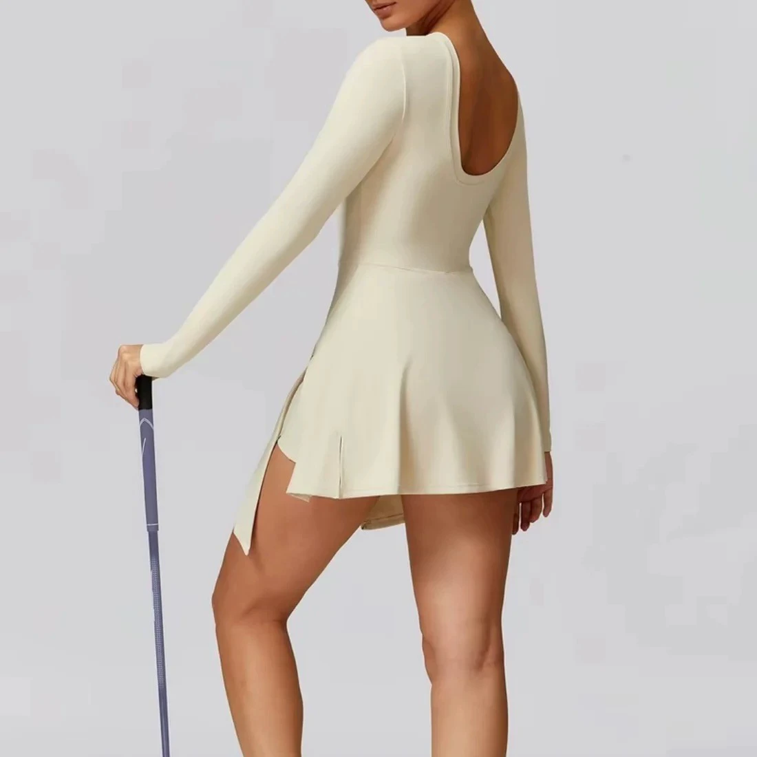 Sports quick dry tennis overall for leisure, yoga clothing for gym, protective underware, beautiful back, fitted