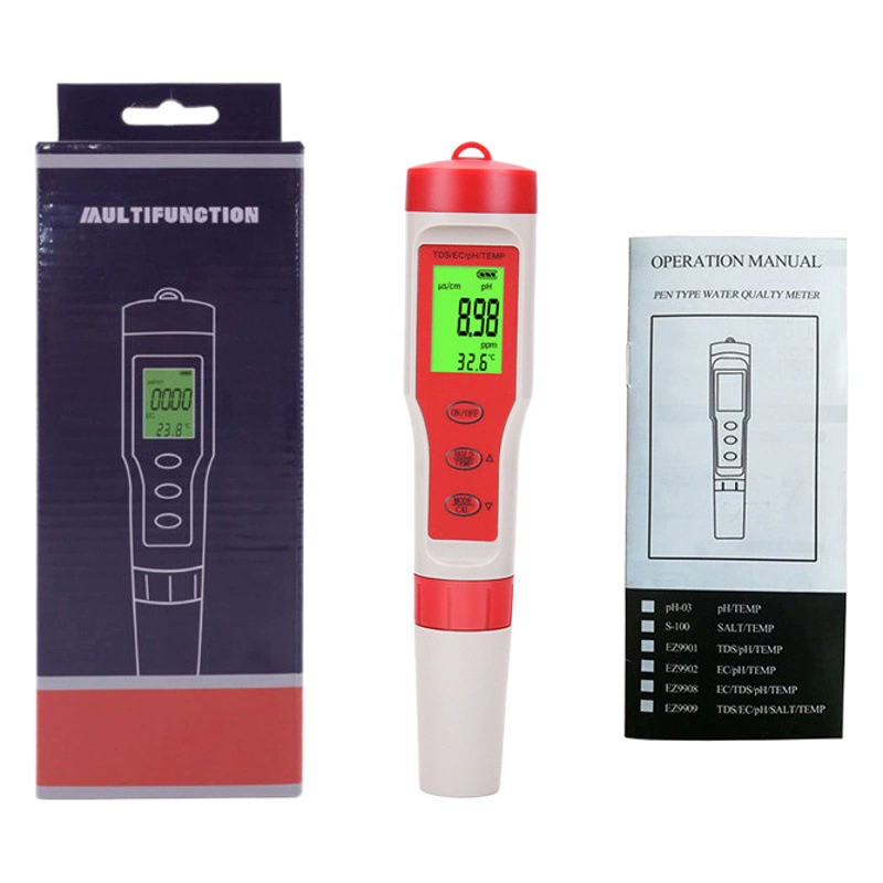Портативная ручка для проверки качества воды четыре в одном TDS pH-метр портативный pH-метр тестовая ручка EC измеритель температуры