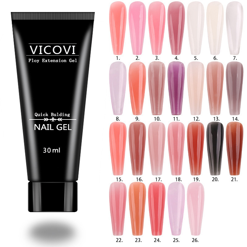 Foreign Trade Nail Art Extension Glue 30ml Paperless Crystal Quick Nail Extension Gel UV Phototherapy Glue