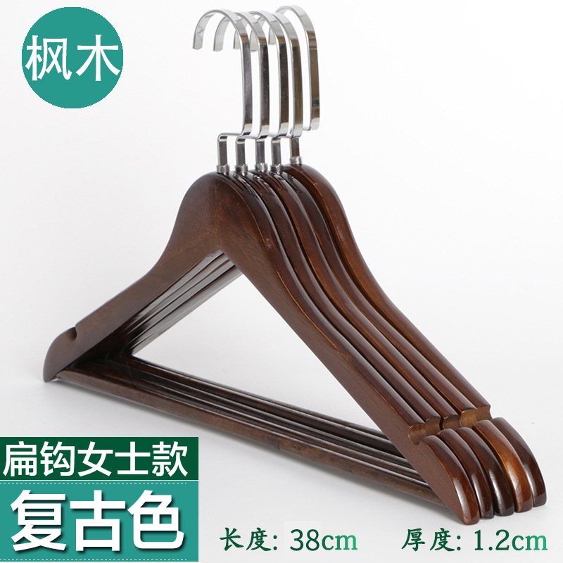 Perchas de madera maciza tienda de ropa hotel al por mayor soporte de ropa para el hogar dormitorio estante de ropa percha madera para adultos