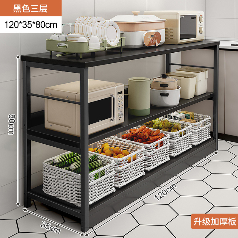 Estante multifunción de cocina Estante para el hogar multicapa de piso Estante de almacenamiento de microondas Estante de olla Estante de almacenamiento de artículos diversos