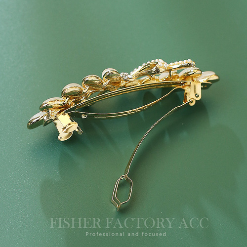 Korean-style cat-eye spring clip sweet bow hair clip large size side clip one-piece clip elegant hair pin hair accessory