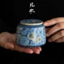 家用防潮陶瓷青花茶罐
