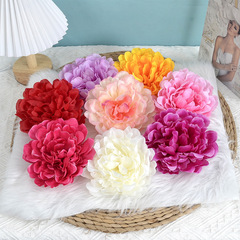 Small Number Luoyang Peony Flower Head Handmade Flower Crown Hanfu Headwear Hair Accessory Wedding Flower Wall Background Decoration