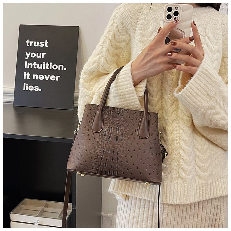 2024 New Fashion Crocodile Pattern Women's High Grade Handbag Single Shoulder Crossbody Bag BA_voghion.com