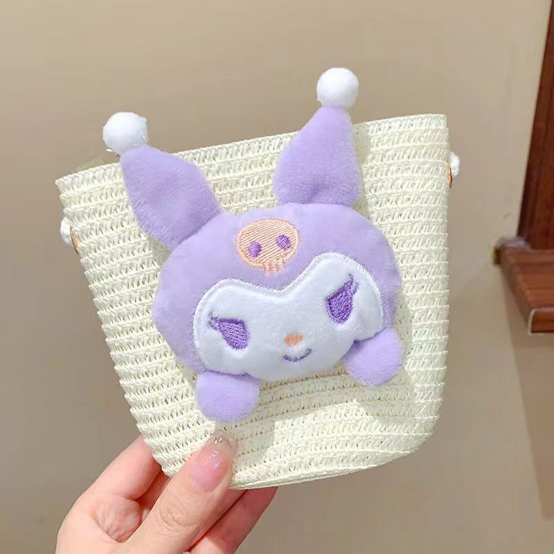 흰색 작은 가방-작은 보라색