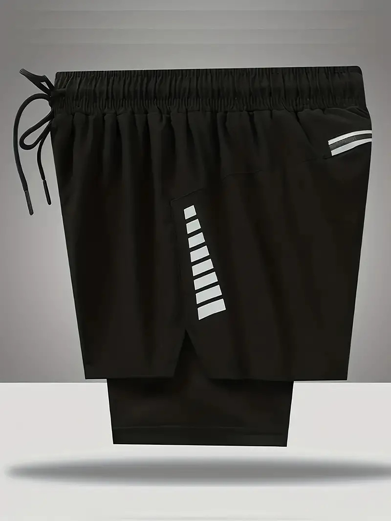 Men's Clothing Athletic Pants Casual Outdoor Breathable Multi Pocket Double Layer Shorts Muscular Design_viptrois.com