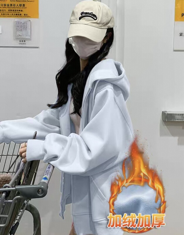 连帽刺绣长袖原版猫咪甜美风粉色卫衣女秋季别致减龄宽松显瘦上衣|undefined