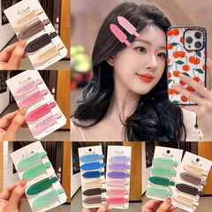 塗装カラークリップ頭飾りヘアークリップbbクリップ女性サイドクリップ前髪フロストサイド少女額ヘアクリップ
