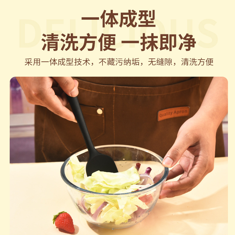 硅胶刮刀6件套厨房烘焙奶油黄油抹刀耐高温烘焙工具不沾易清|undefined