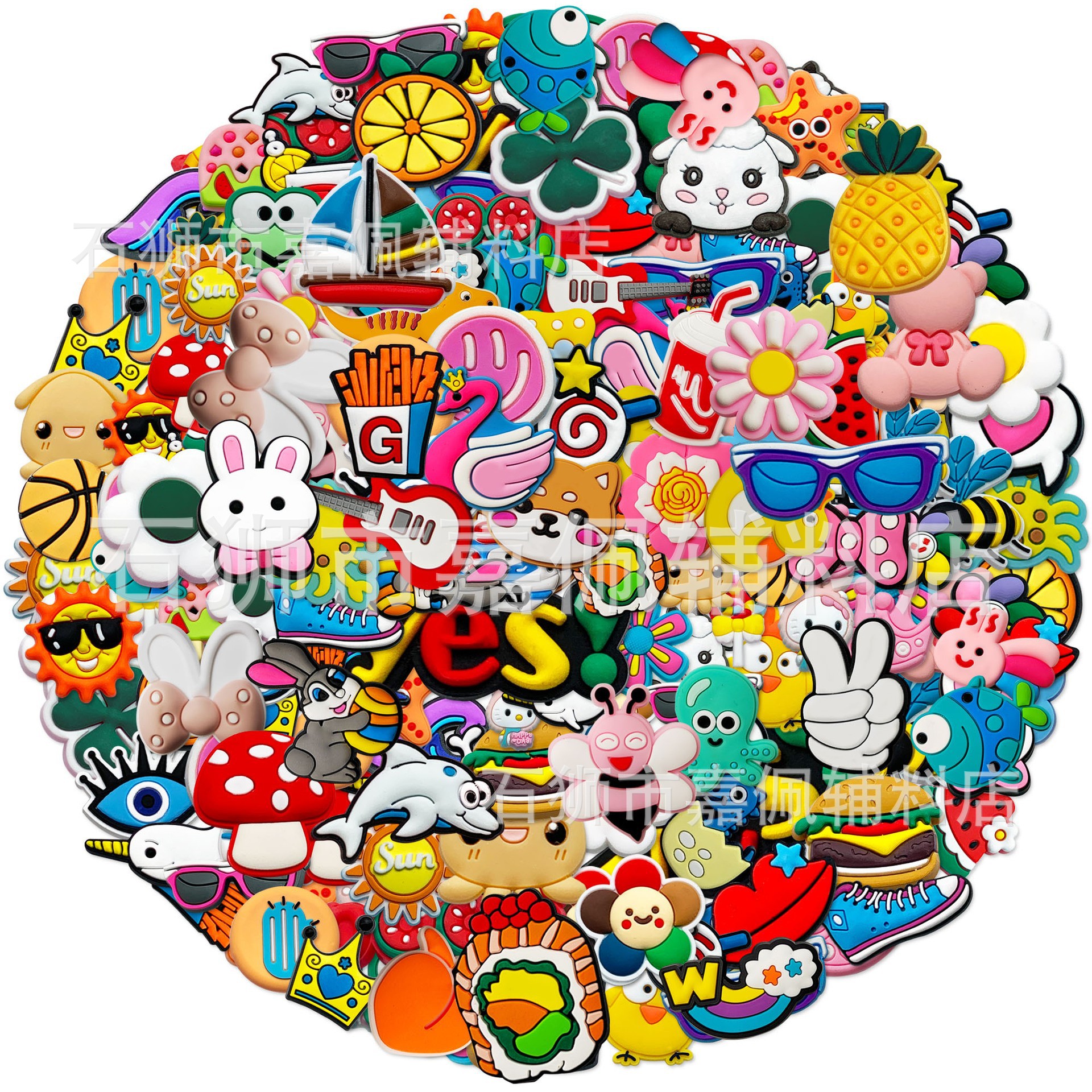 Mixed batch of 100 styles [Pea Button]