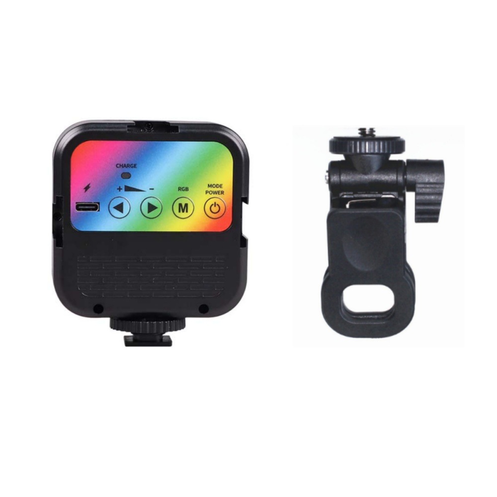 Fotografía de carga WL-R2 cuadrado mini luz LED teléfono móvil selfie RGB fotografía luz a todo color de bolsillo RGB Luz de relleno