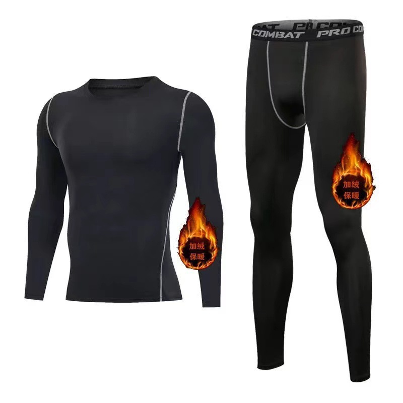 Invierno de camisa de calzado deportivo calentamiento al aire libre entrenamiento de entrenamiento de baloncesto elástico empalme leggings hombre