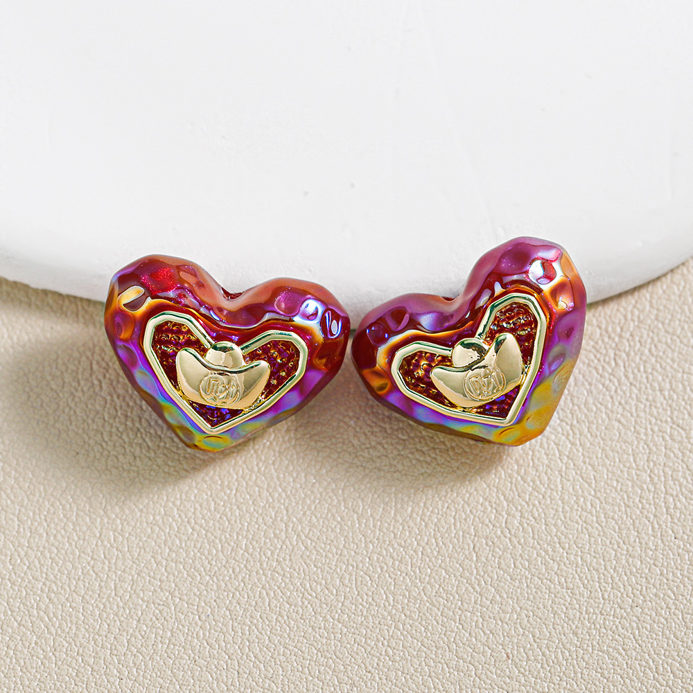 Heidi amor casero brillo fino perlas de aleación yuanbao joyas accesorios en forma de corazón collar de cadena de teléfonos móviles fabricantes al por mayor