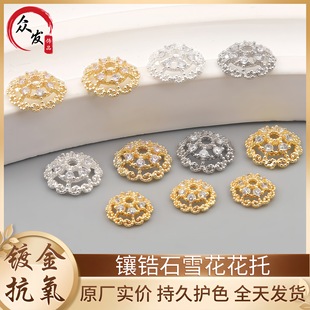 18K�~僽�߱�ɫ��ʯ����ѩ���U�ջ��и�Ƭdiy�ֹ���ñ�Ʒ���