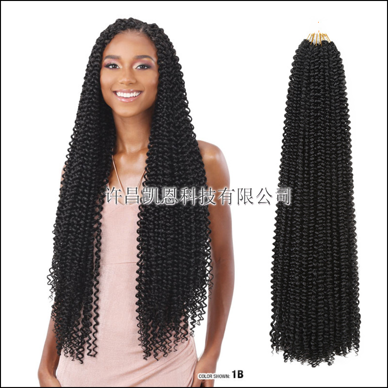 Peluca crochet ondulada larga 30 pulgadas, estilo africano