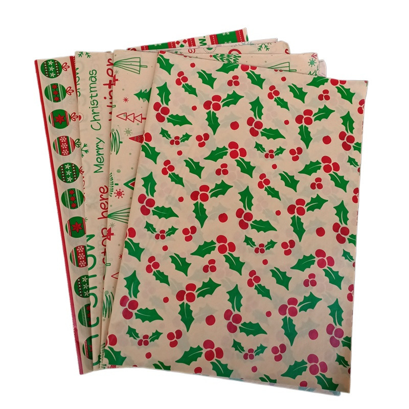 クロスボーダー袋入り20枚牛革色シドニー纸2色クリスマス用ギフト包装コピー用纸50X35CM|undefined