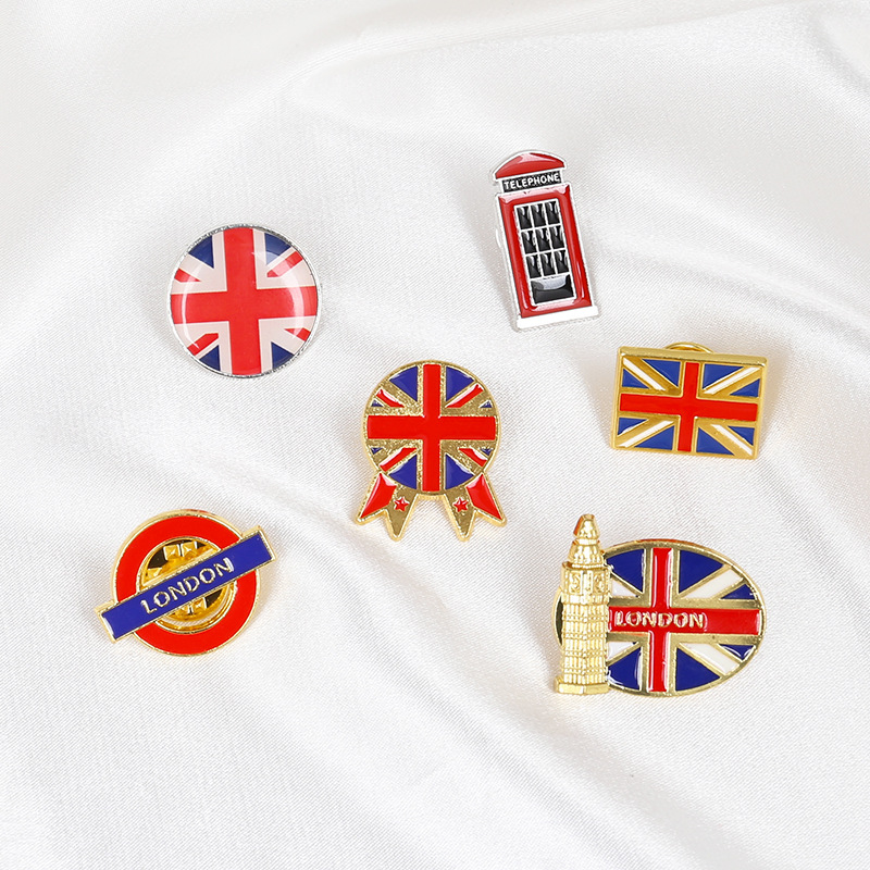 Fashion British Flag Pattern Alloy Dripping Oil Brooch display picture 1