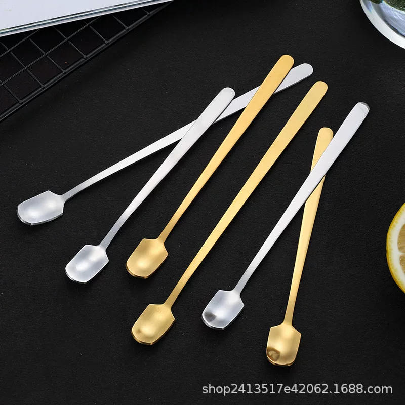 Spoon stainless steel, creative golden coffee mixing stick
