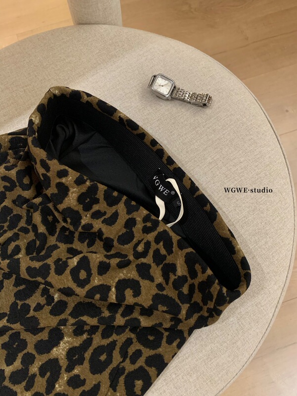 WGWE 7088广州十三行女装2025早秋装新款豹纹半身裙A字松紧高腰裙|undefined