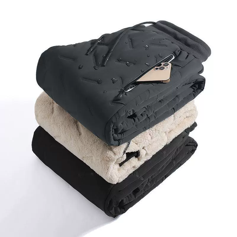 Мужские плюшевые спортивные брюки толстые мужские приливные зимние жирные повседневные мужские брюки хлопчатобумажные брюки