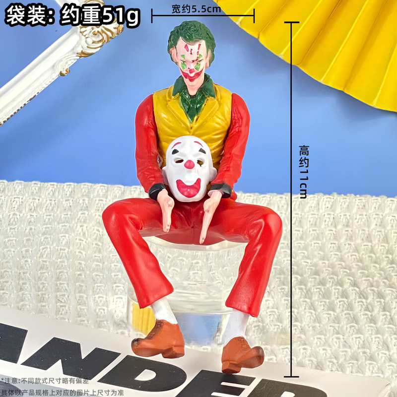 小丑DC希斯莱杰美漫黑暗骑士小丑自杀小队手办摆件车顶公仔|undefined