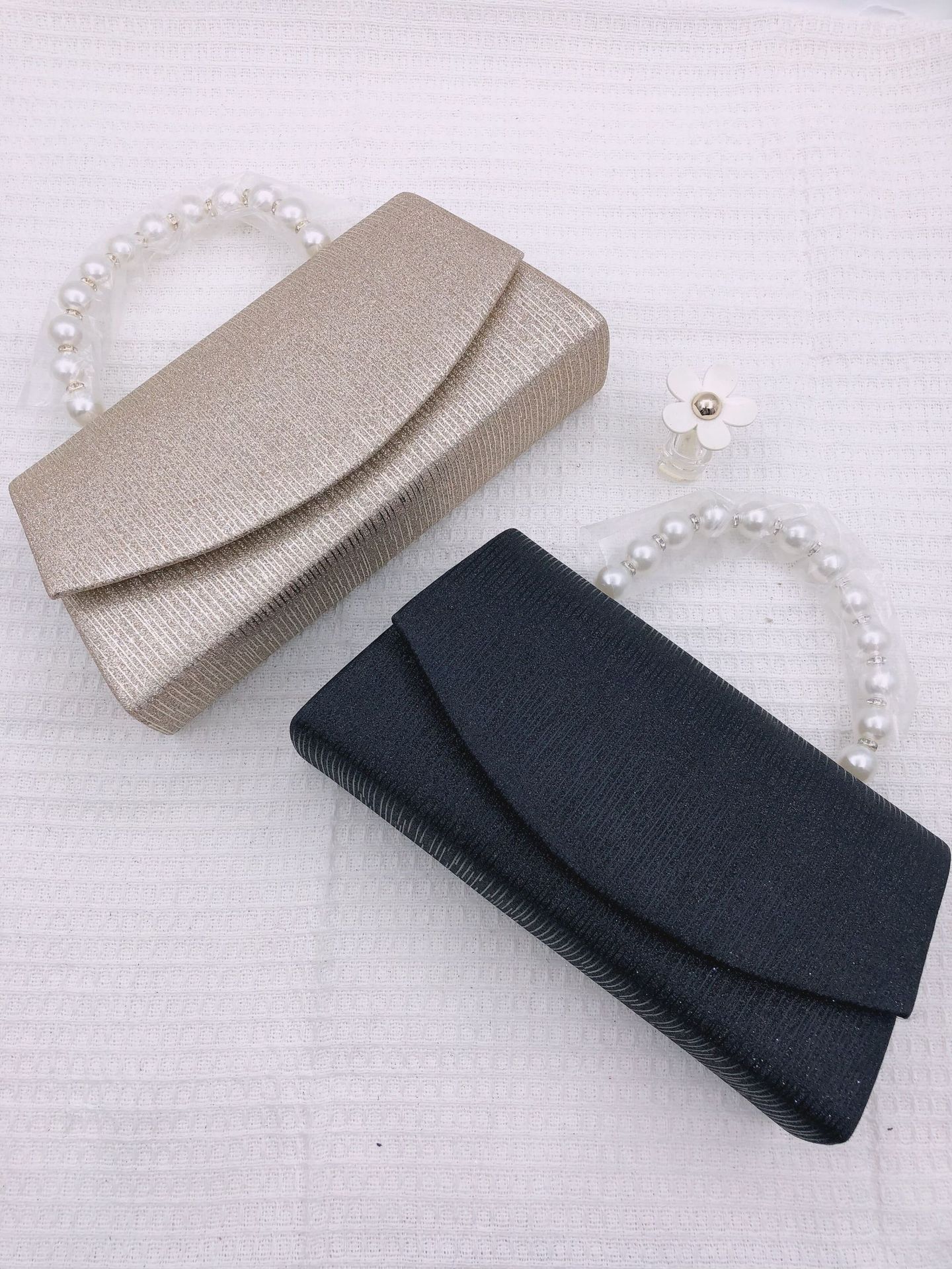 Nuova borsa da donna con perle, ideale per il commercio estero transfrontaliero, versatile per matrimoni e damigelle, borsa elegante, pochette da sera semplice._voghion.com