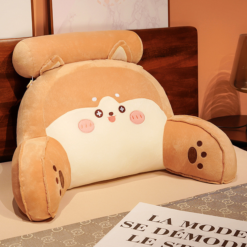 De dibujos animados de noche bolsa suave gran respaldo estudiante dormitorio almohada cama lectura apoyo la cintura almohada sofá ventana Bahía cojín