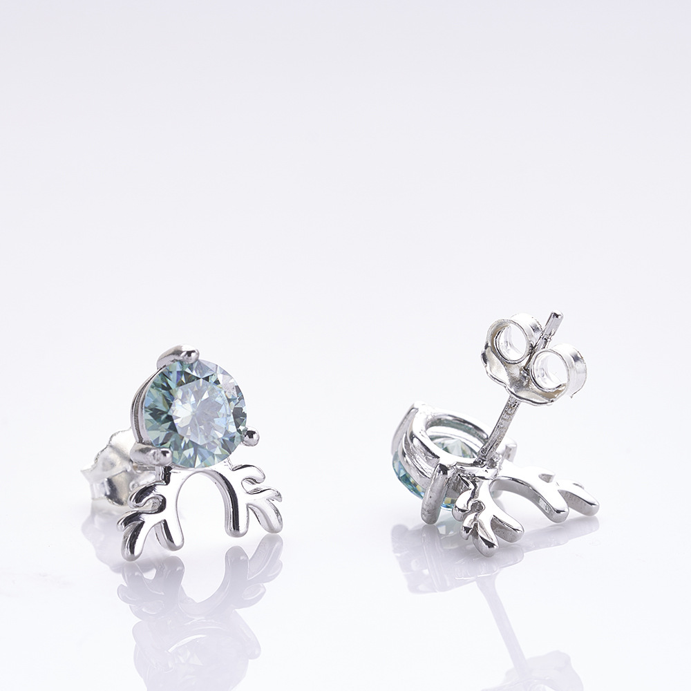 Joyas de plata esterlina S925 un ciervo tiene usted pendientes de perforación de mosan mujeres moda japonesa y coreana un regalo para los amantes