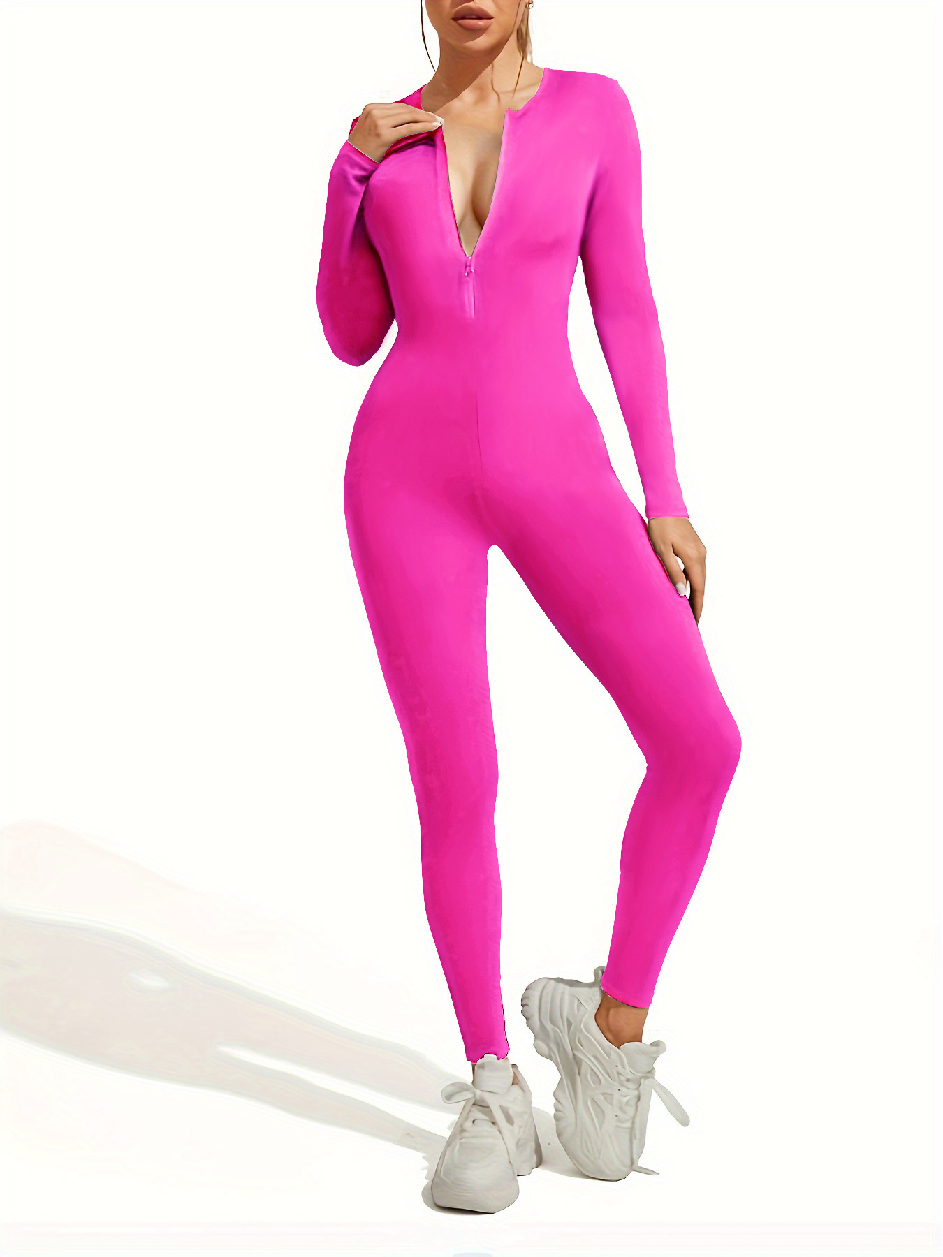Transfronterizo Amazon europeo y americano otoño e invierno nuevo popular sexy apretado mono hilo pantalones de manga larga para las mujeres