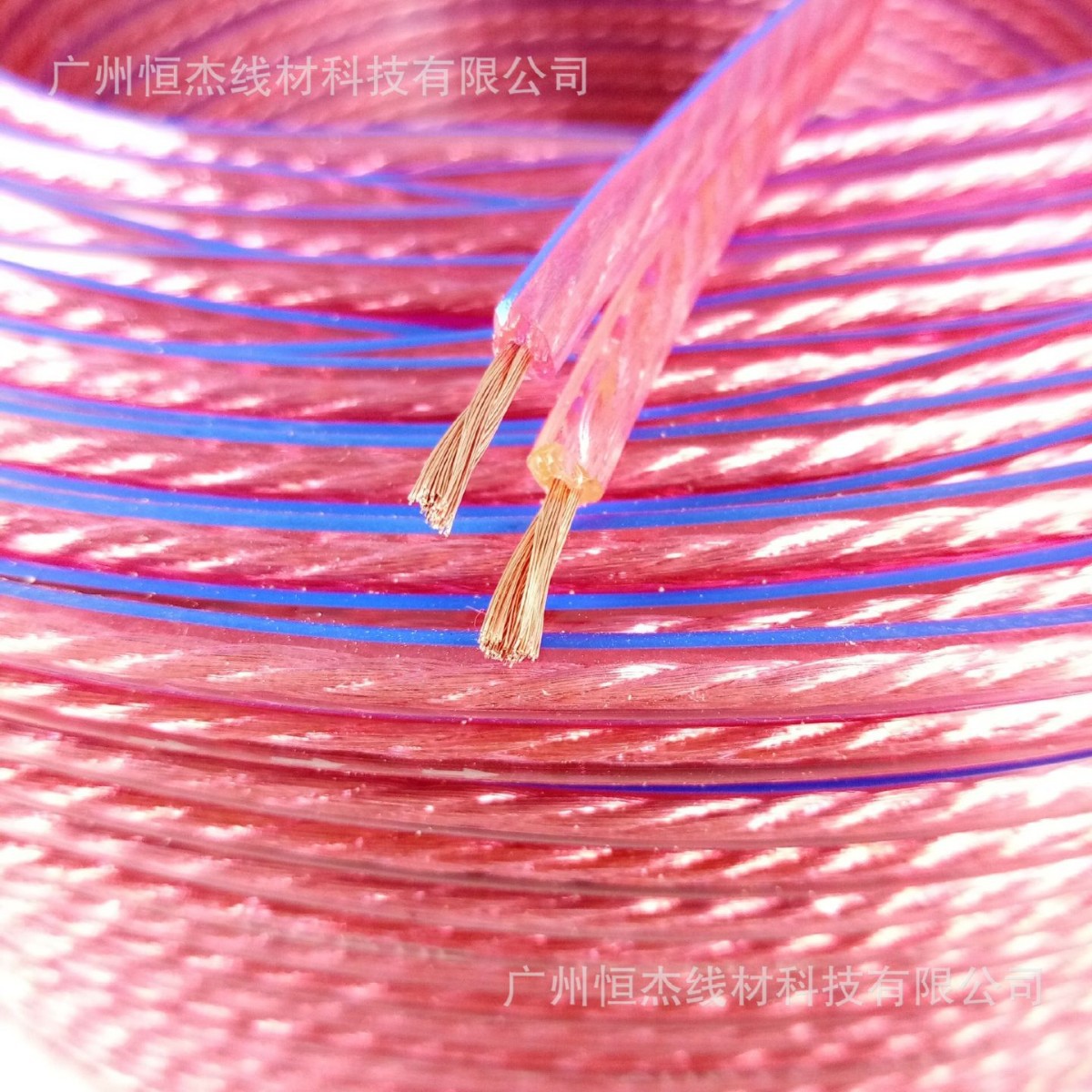 供应300芯兰边透明音响线 音响喇叭线 广播线,音箱线 音频连接线