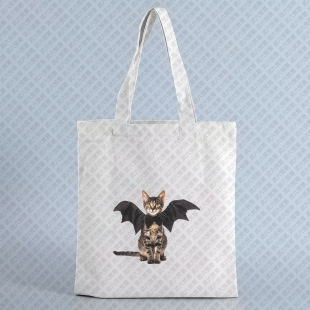 Cute Halloween Ghost Print Tote Bag Women's Bag Spring Summer Canvas Shoulder Bag Shopping Bag