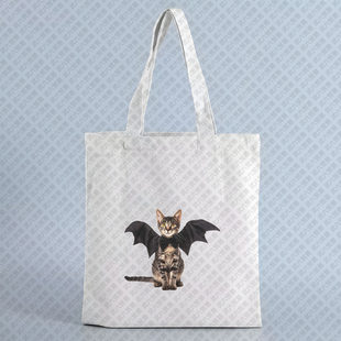 Cute ghost linen bag, shopping bag, halloween