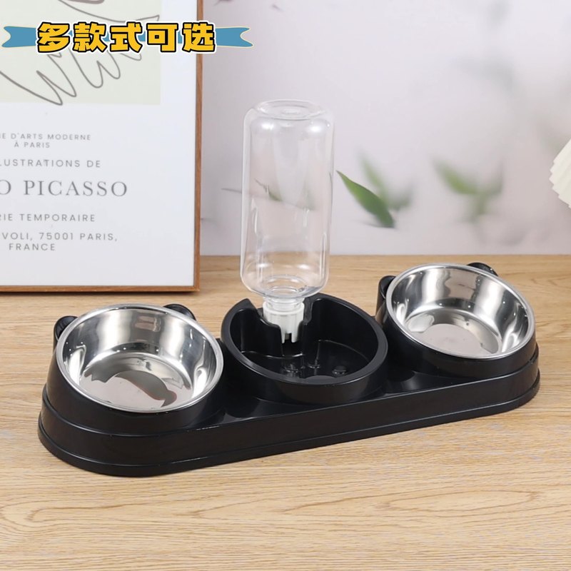 temu跨境爆款代发猫咪碗猫食盆不锈钢猫咪饭碗狗碗饮水猫粮碗宠物|undefined