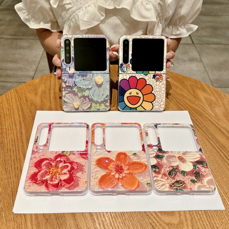 Blue Light Oil Painting Flowers Suitable for Huawei Purax Mobile Phone Case Wide Foldableing Screen Collector's Edition Purax Anti-Fall Protective Cover
