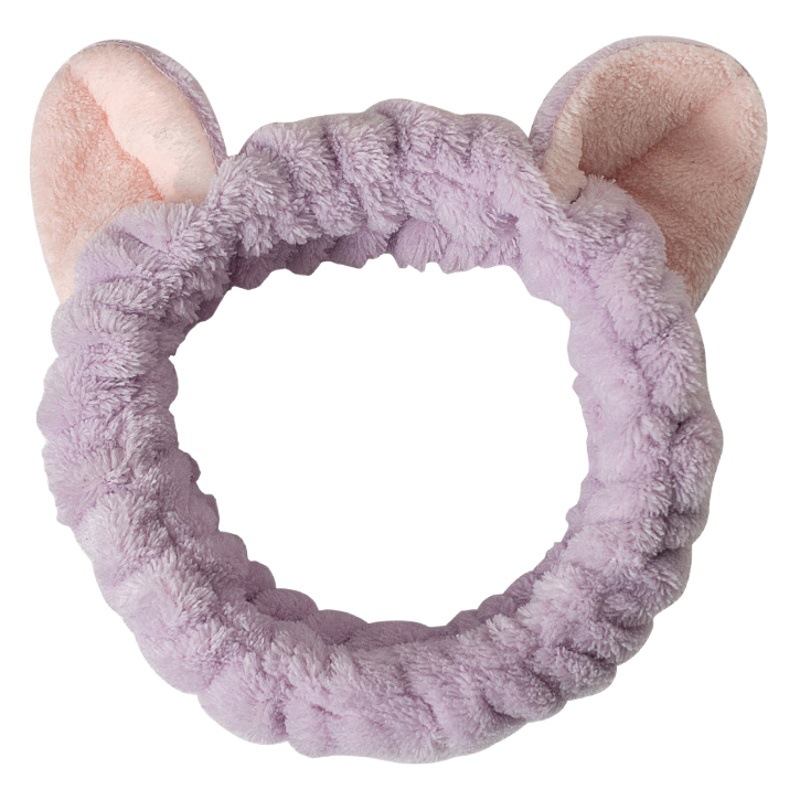 El otoño y el Invierno de la muchacha banda de pelo Simple dulce Linda dama máscara facial maquillaje gato oído banda de pelo accesorios para el cabello