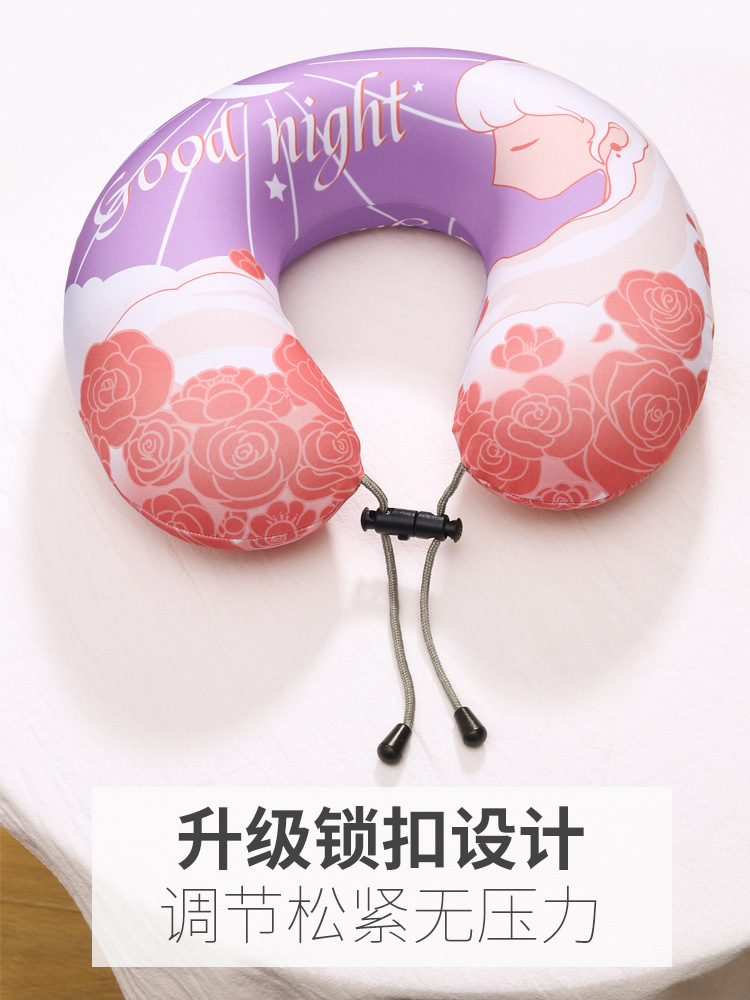 5ZV7批發U型枕logo來圖禮品定 做圖案記憶棉午睡旅行護頸枕頭乳膠