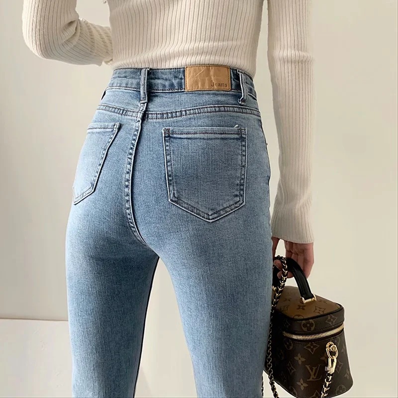 fashion spring new high-waisted denim trousers NSHS46969