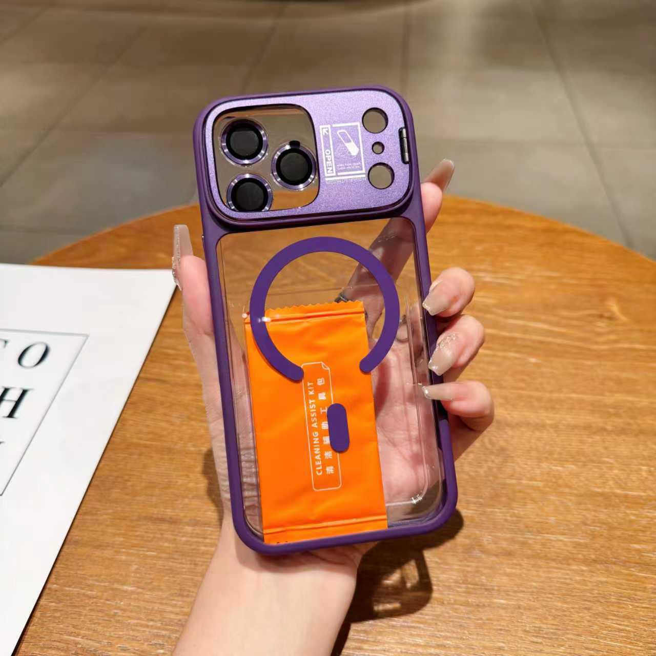 Aplicable a Apple 17 ProMax caso de teléfono móvil D2 soporte multidimensional caso de absorción creativo personalidad nuevo iPhone resistente a caídas