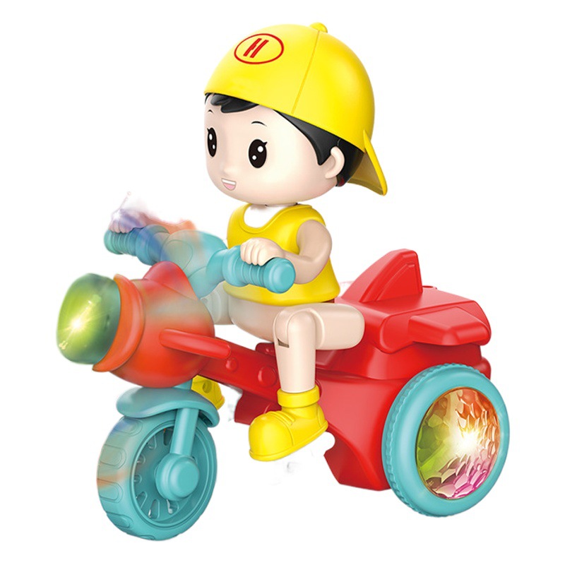 Triciclo eléctrico para niños transfronterizo juguete giratorio música ligera lindo juguete de motocicleta puesto al por mayor