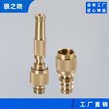 全铜快接水枪头便携式高压洗车喷头家用园林浇花冲地四分水管喷头