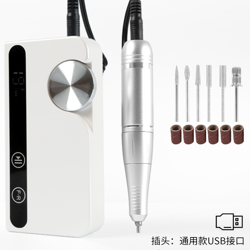 Nuevo tipo transfronterizo V6 amolador de uñas recargable amolador portátil 45000 rpm amolador de uñas