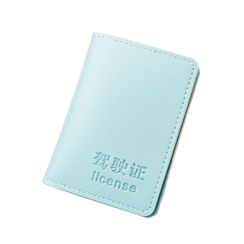 Caja de cuero vertical de la licencia de conducir del vehículo de motor titular de la tarjeta ultrafino de la licencia de conducir de las mujeres carnet de conducir caja de la tarjeta Linda bolsa de la licencia de conducir