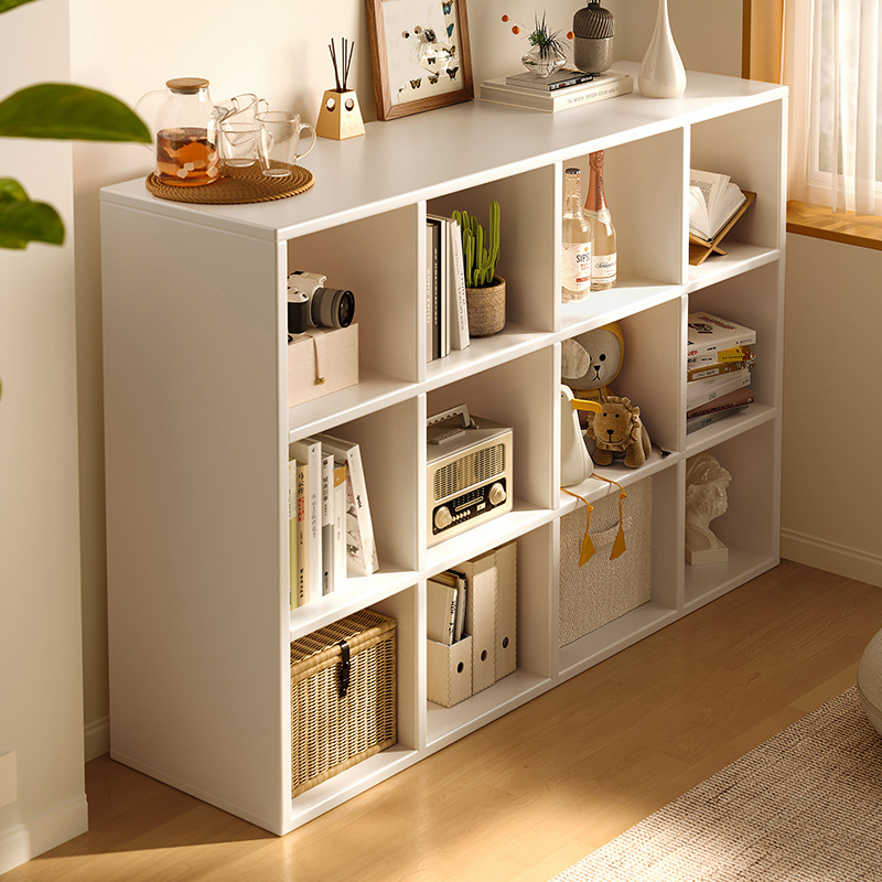 Estante de libros estante de estante de piso gabinete de celosía sala de estar simple armario de almacenamiento de libros multicapa almacenamiento de lectura gabinete de libros bajo