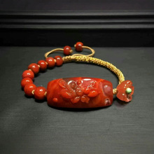 天然彩幽灵绿幽灵莲花荷花鱼吊坠原石俏色巧雕年年有余金玉满堂