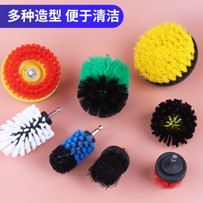 Venta caliente transfronteriza cepillo de taladro eléctrico cepillo de limpieza eléctrico traje de limpieza azulejo hueco disco cepillo de limpieza de coches